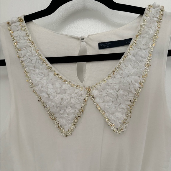 CBRL Size Small Dress with white and gold floral detailing - Picture 2 of 4